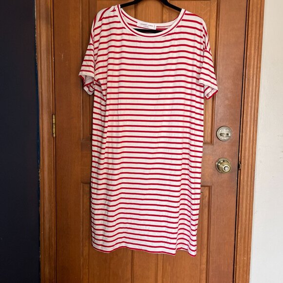 Sonnet James Red White Striped Play Dress SZ L - Picture 9 of 9